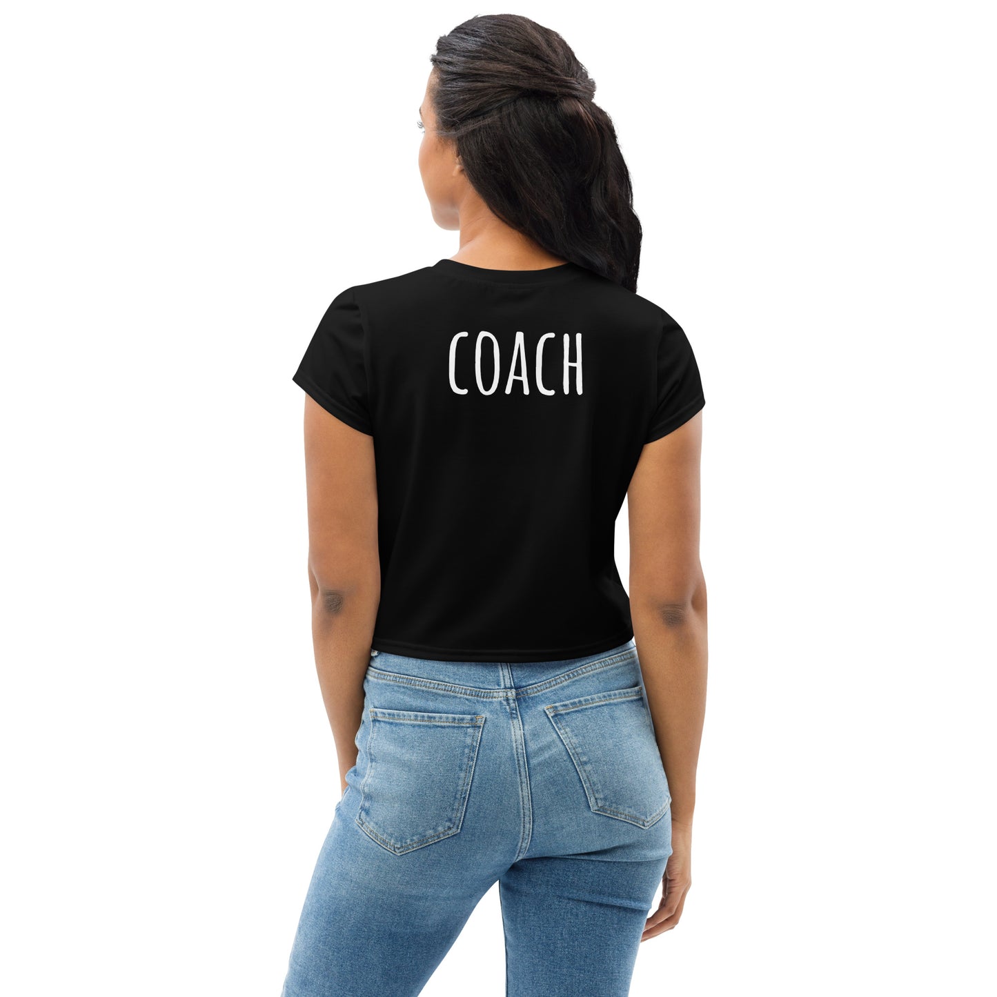 "Don't Stop" Cheer Coach Crop Tee