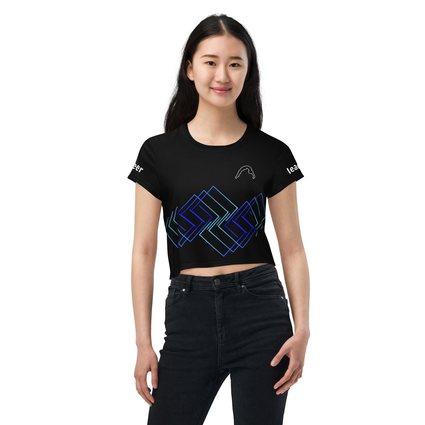 Blue Cheer Leader Crop Tee