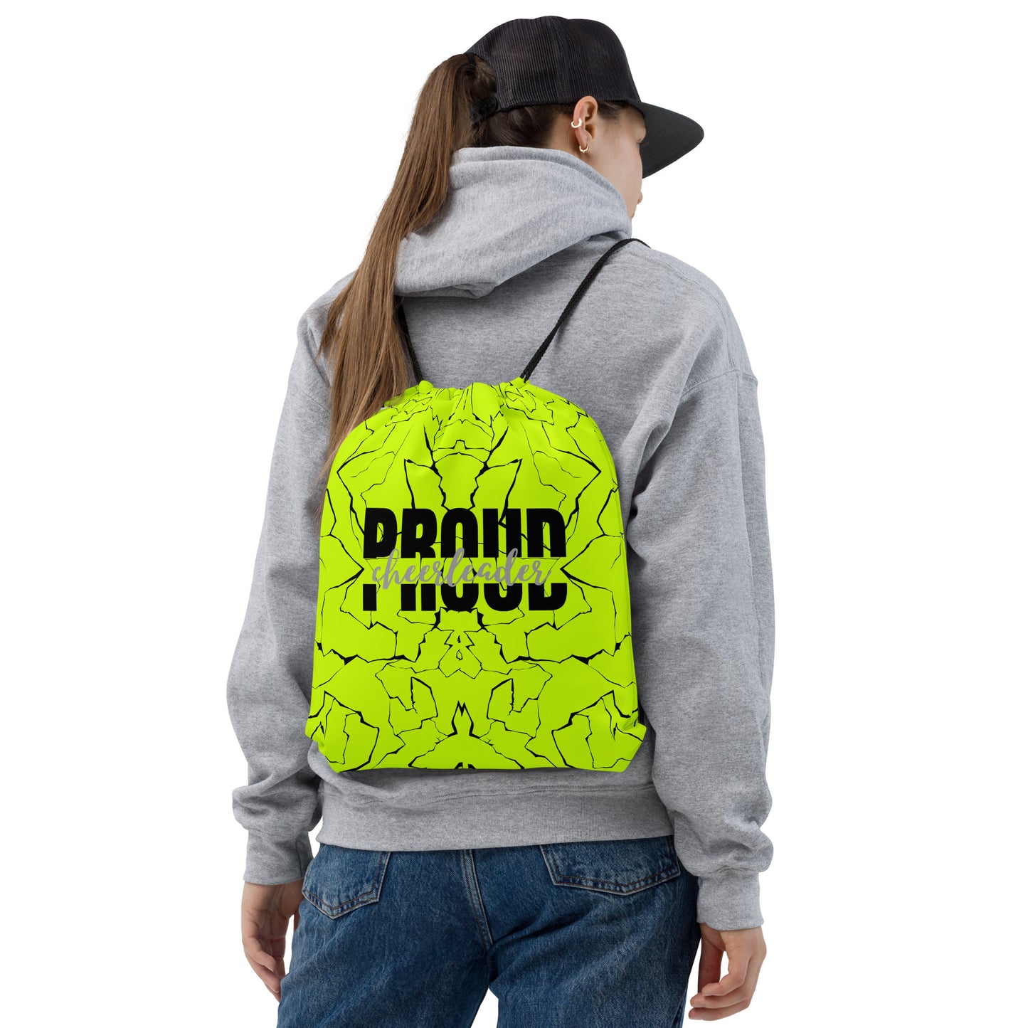 Neon Cheer Drawstring bag