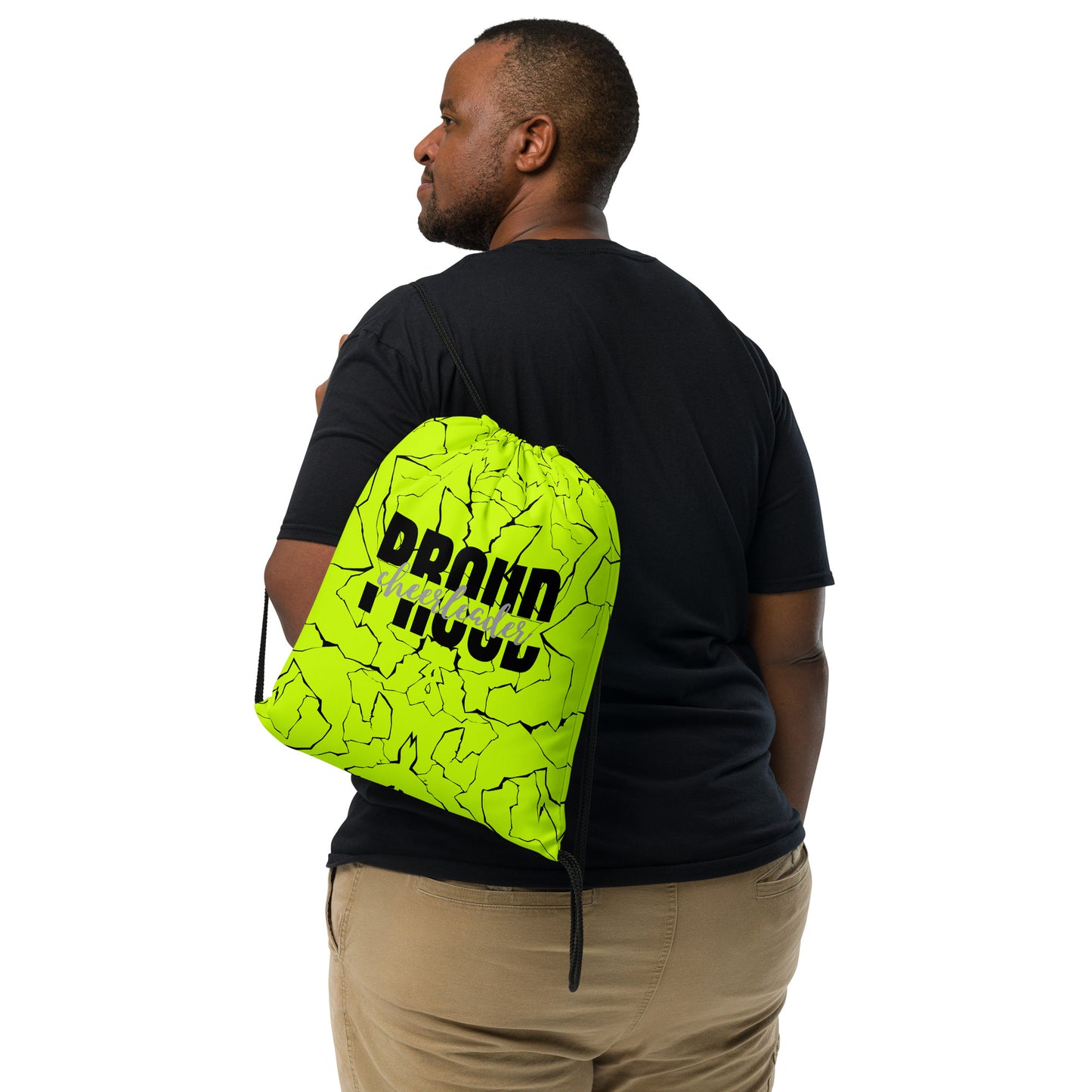 Neon Cheer Drawstring bag