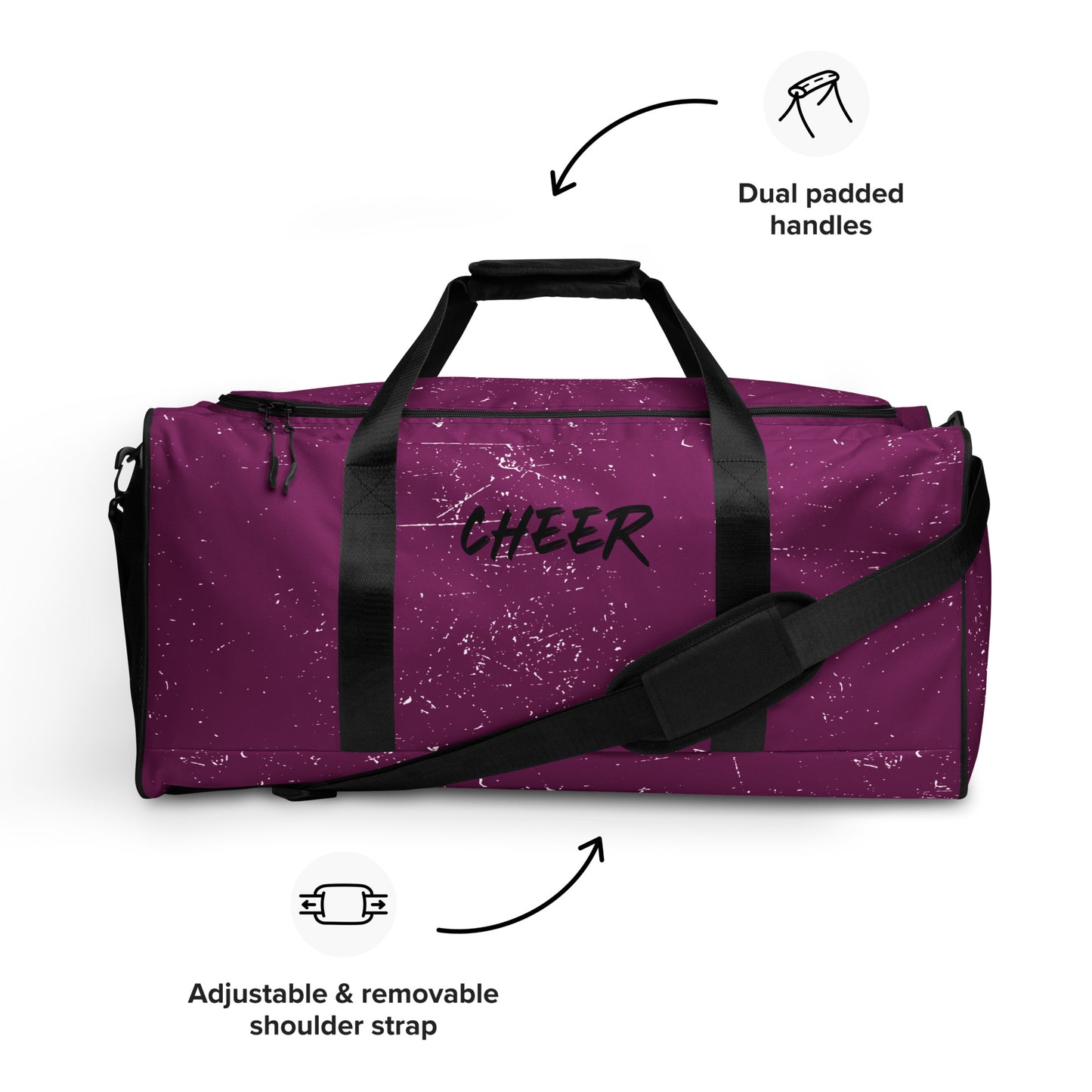 Purple Cheer Duffle Bag