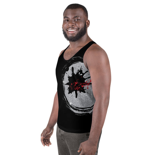 Red Print Unisex Cheer Tank