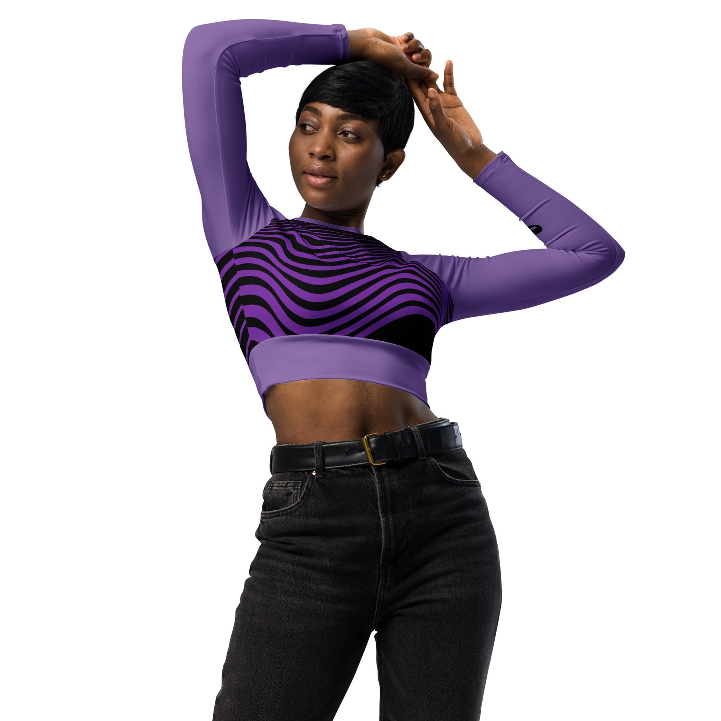 Purple Cheer Life Crop Top