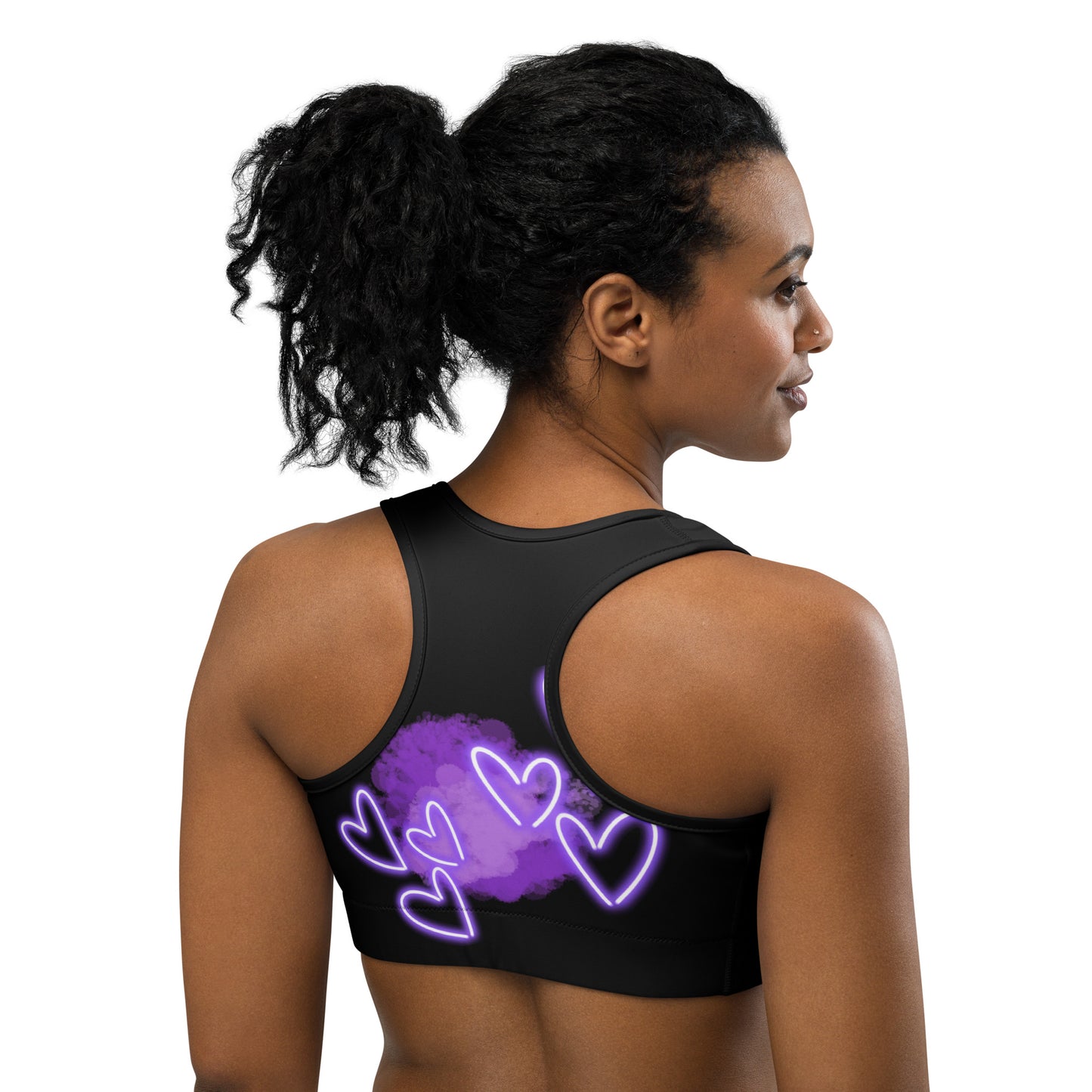 Purple Cheer Sports bra