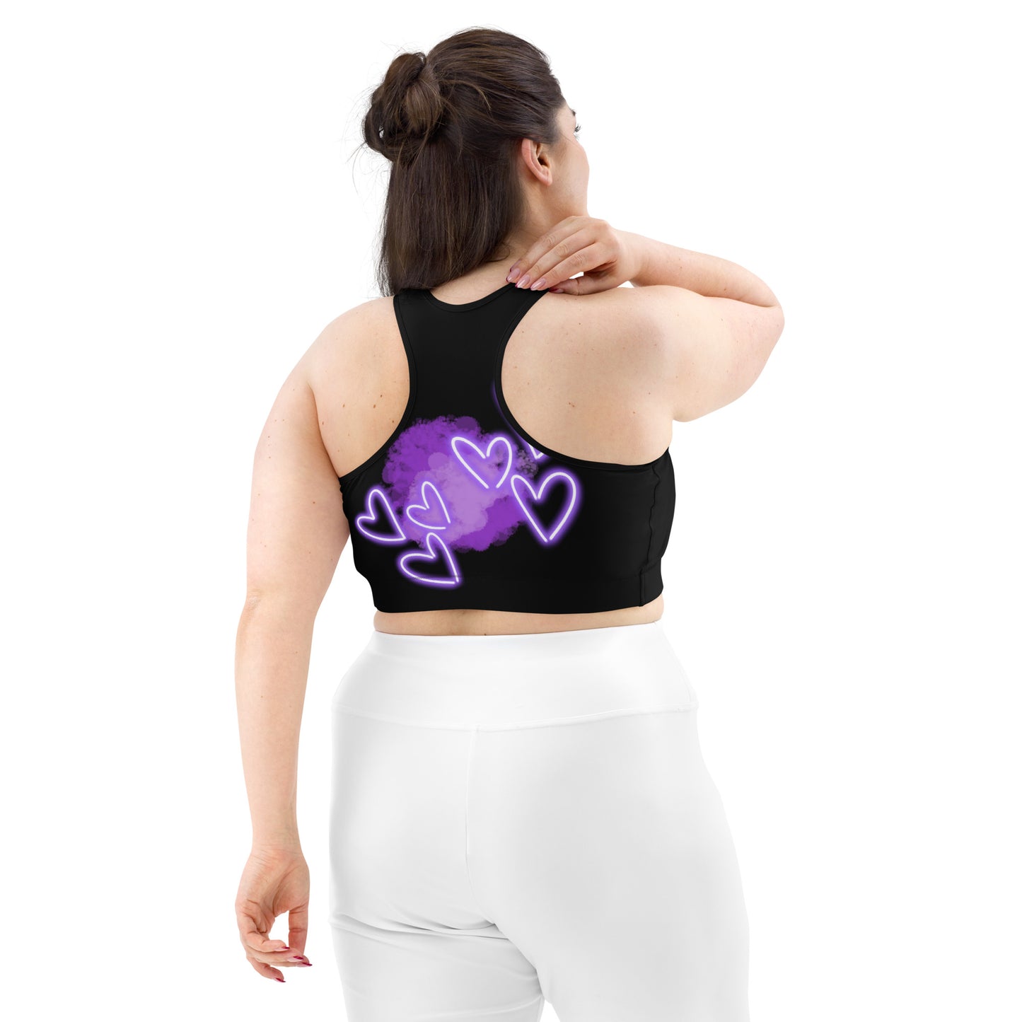 Purple Cheer Sports bra