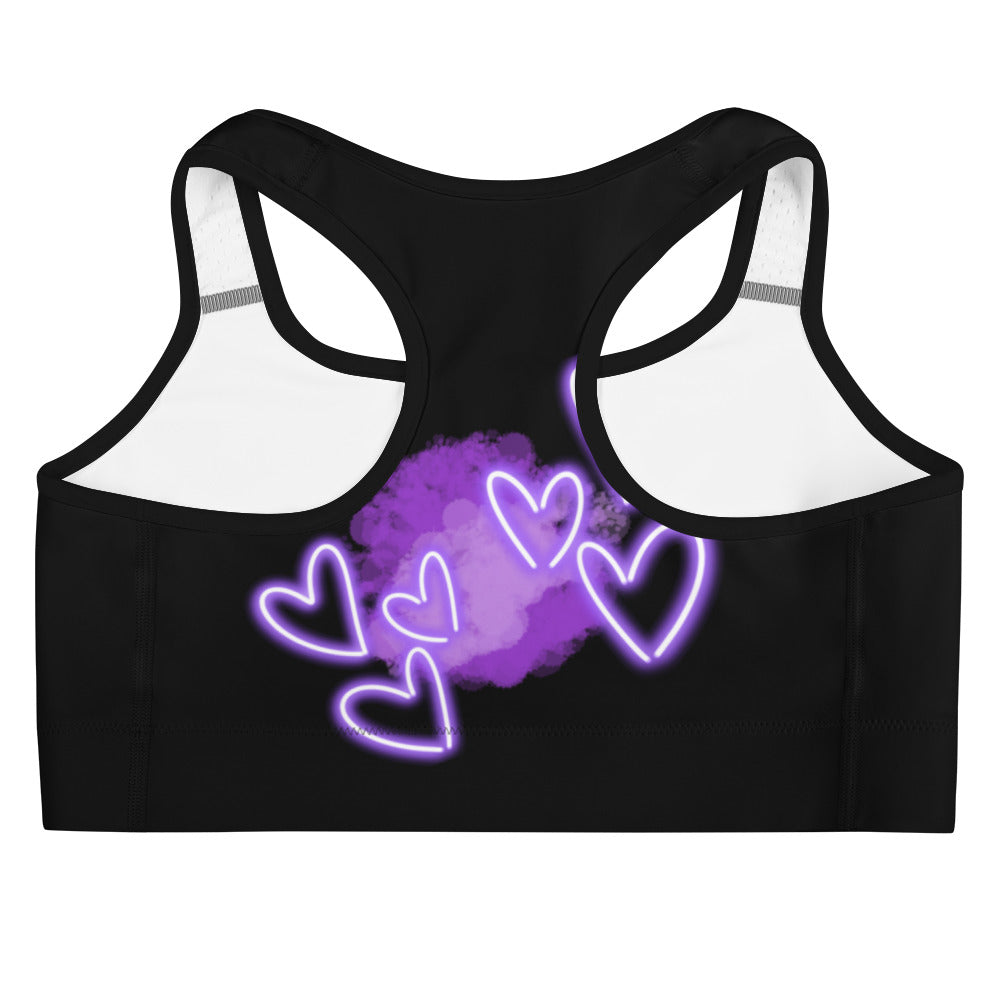 Purple Cheer Sports bra