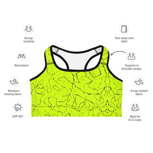 Neon Cheer Sports Bra