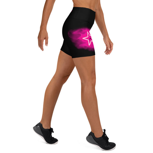 Pink Flame Cheer Yoga Shorts