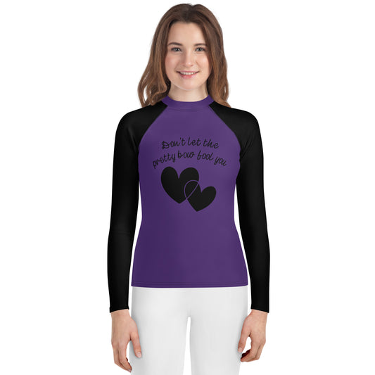 Purple Youth Cheer Crew Long Sleeve