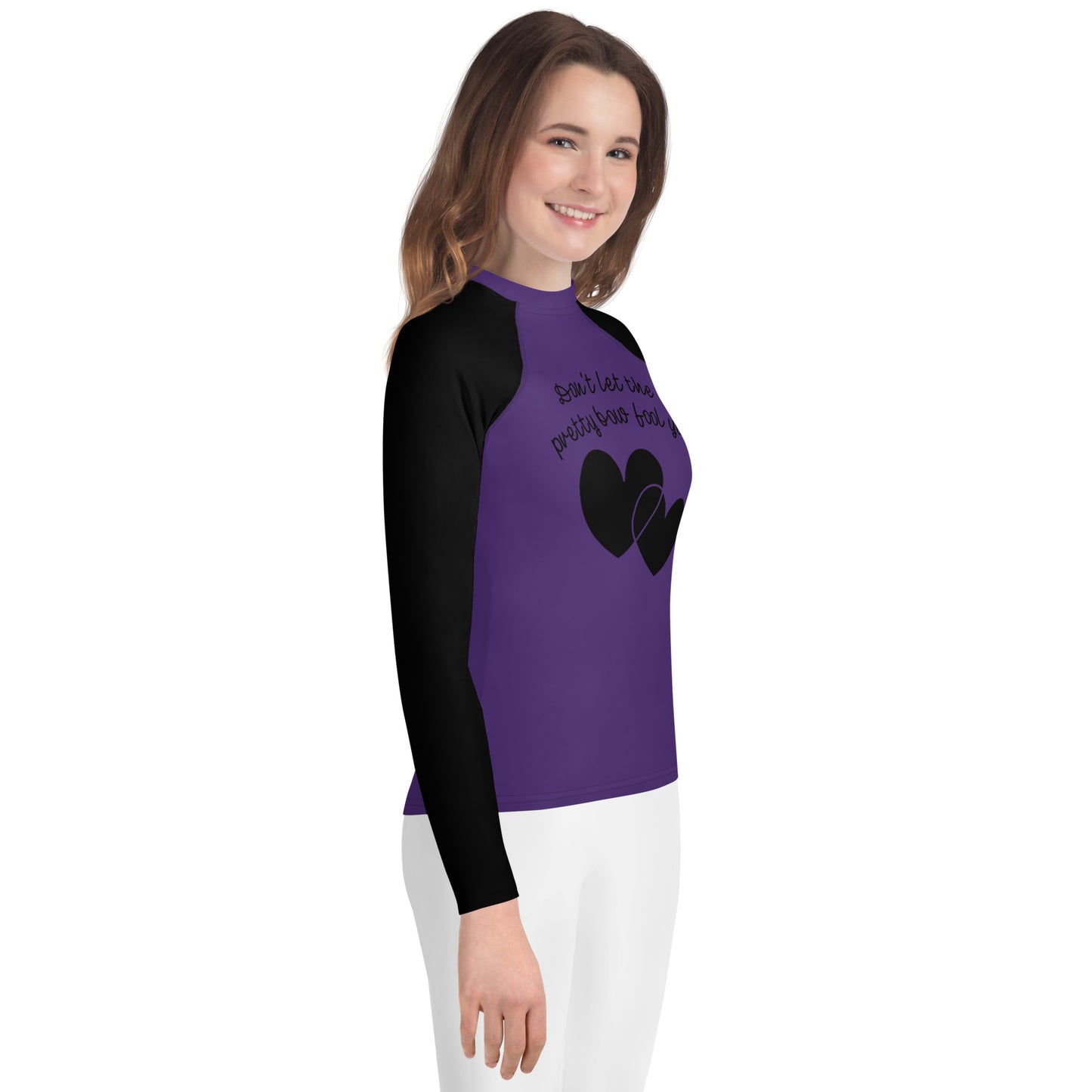 Purple Youth Cheer Crew Long Sleeve