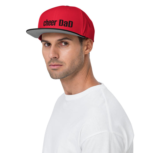 Red Snapback Cheer Dad Hat