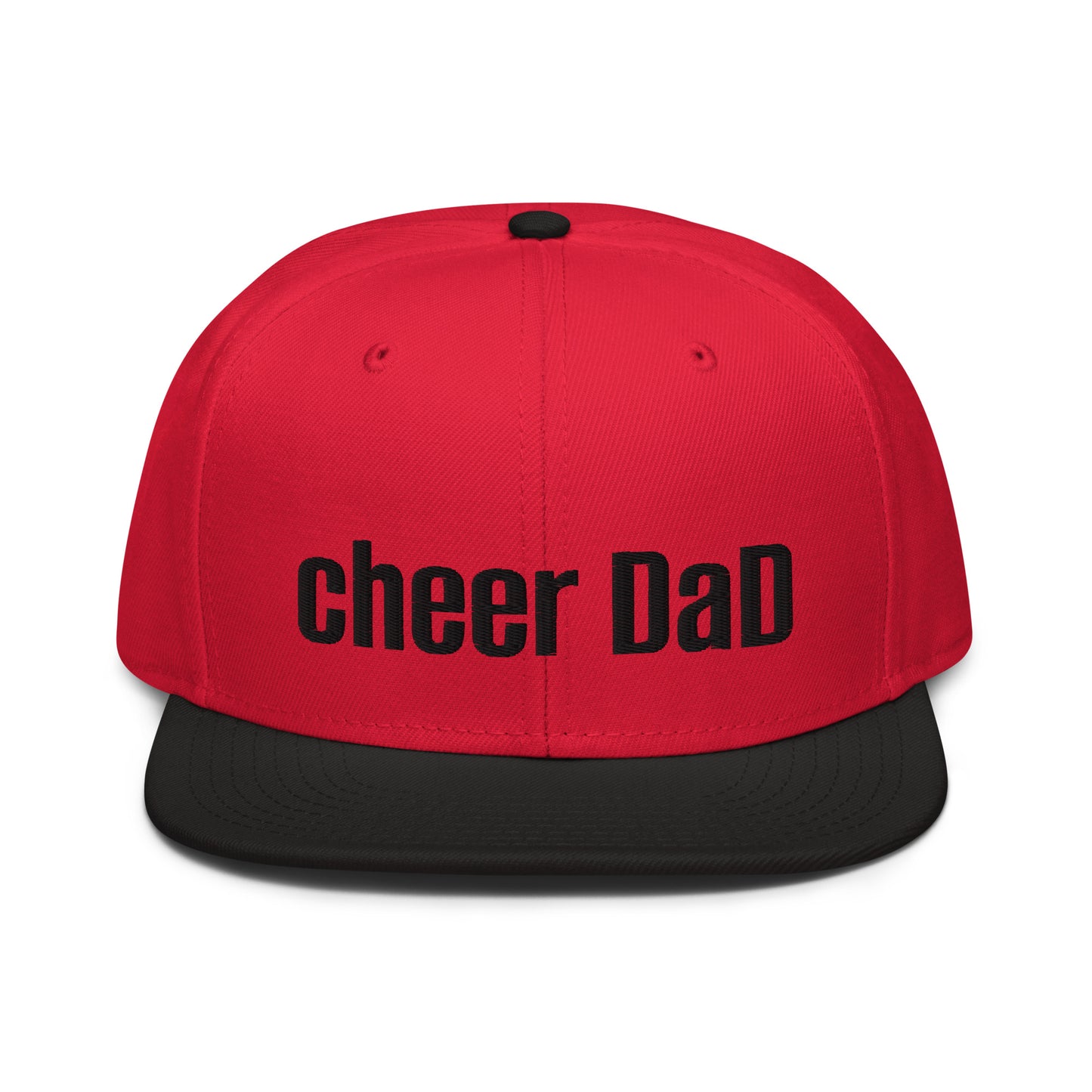 Red Snapback Cheer Dad Hat