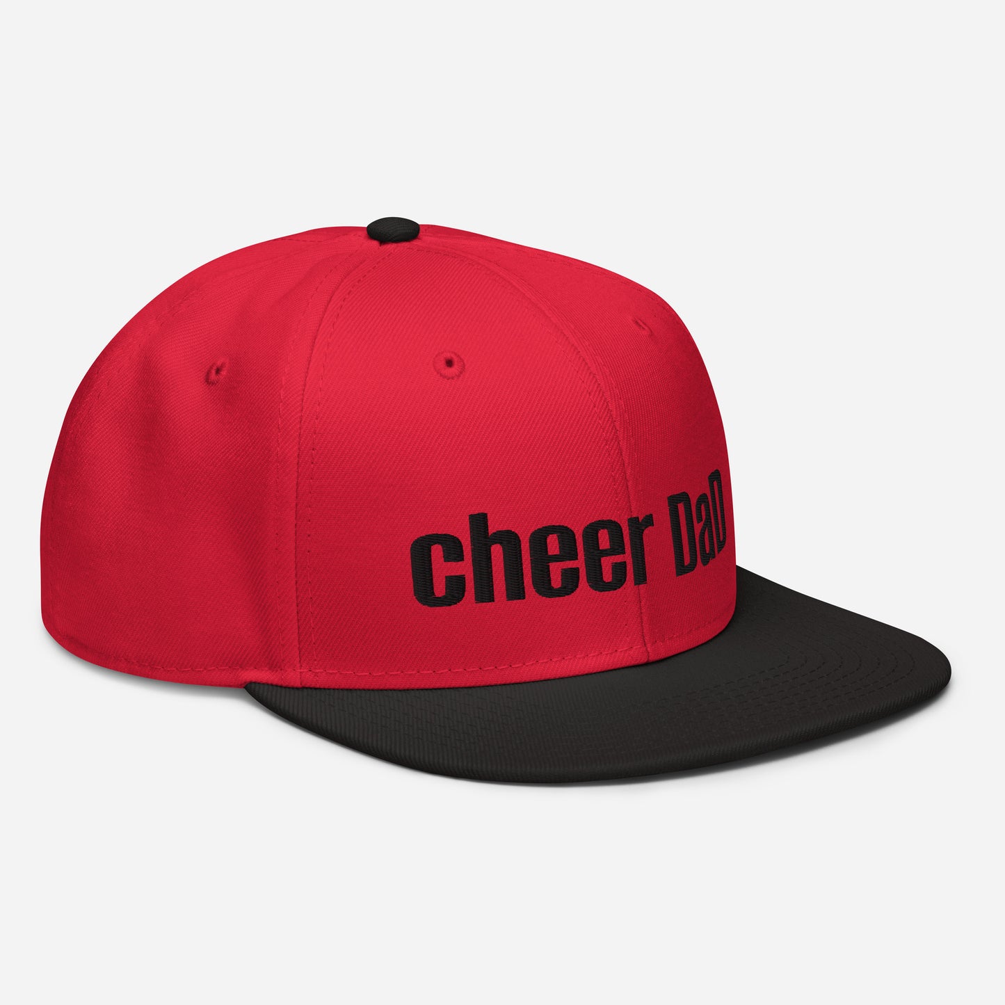 Red Snapback Cheer Dad Hat