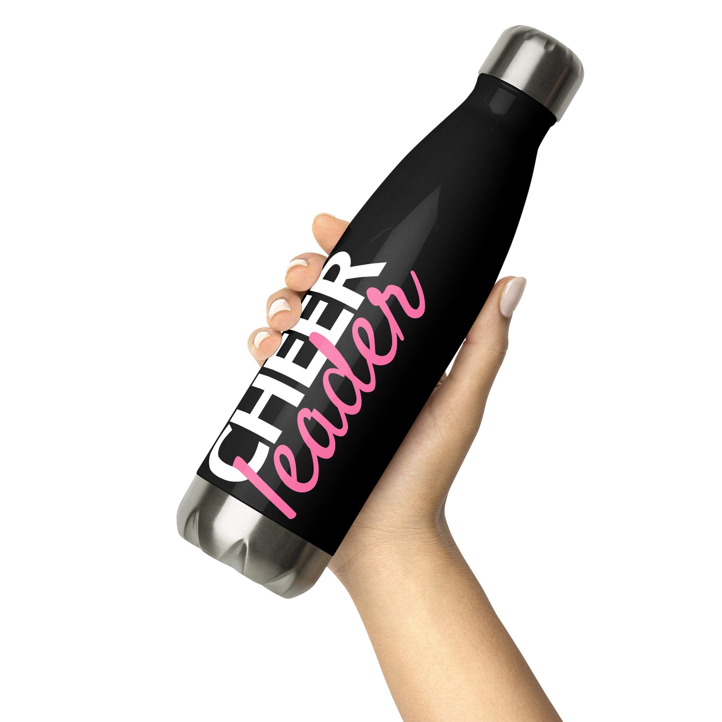 Pink Cheer Stainless Steel Water Bottle