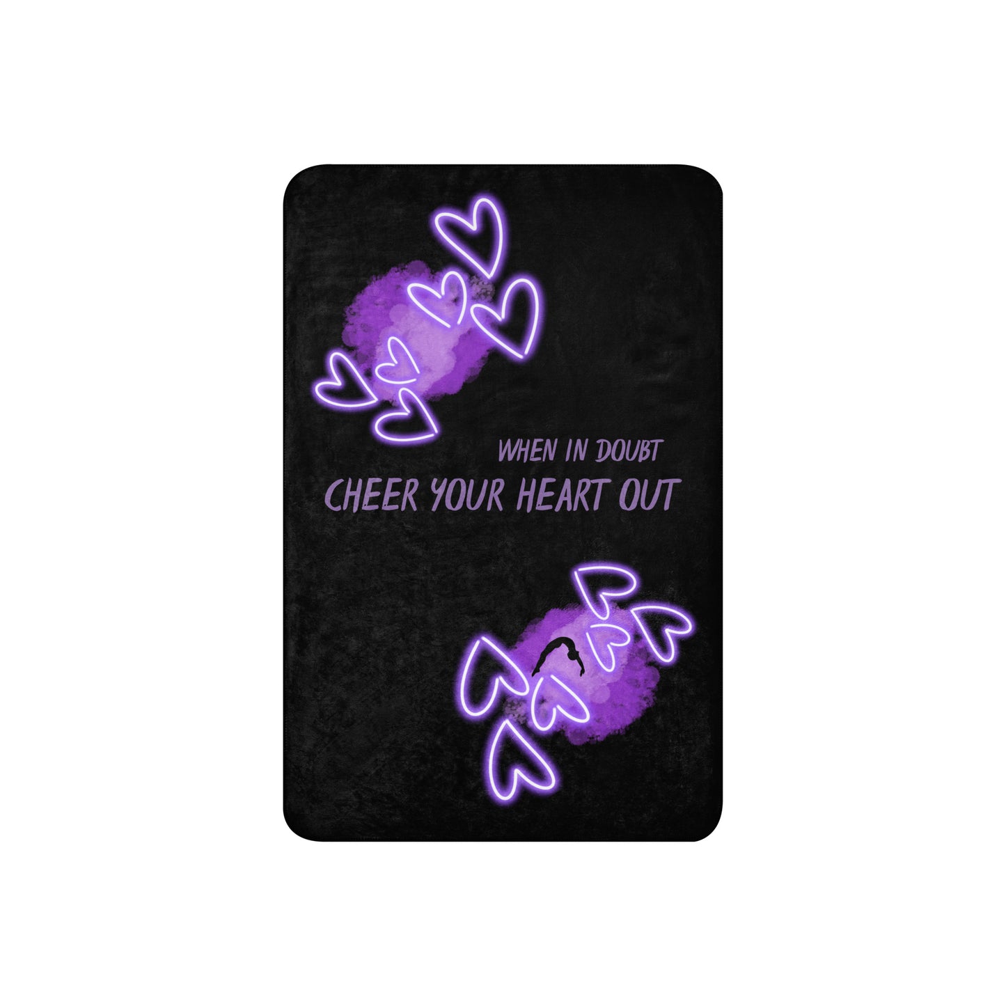 Purple Cheer Sherpa blanket