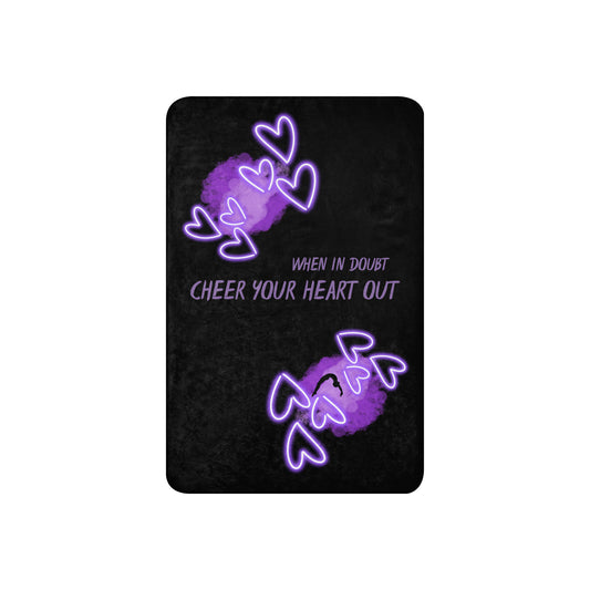 Purple Cheer Sherpa blanket