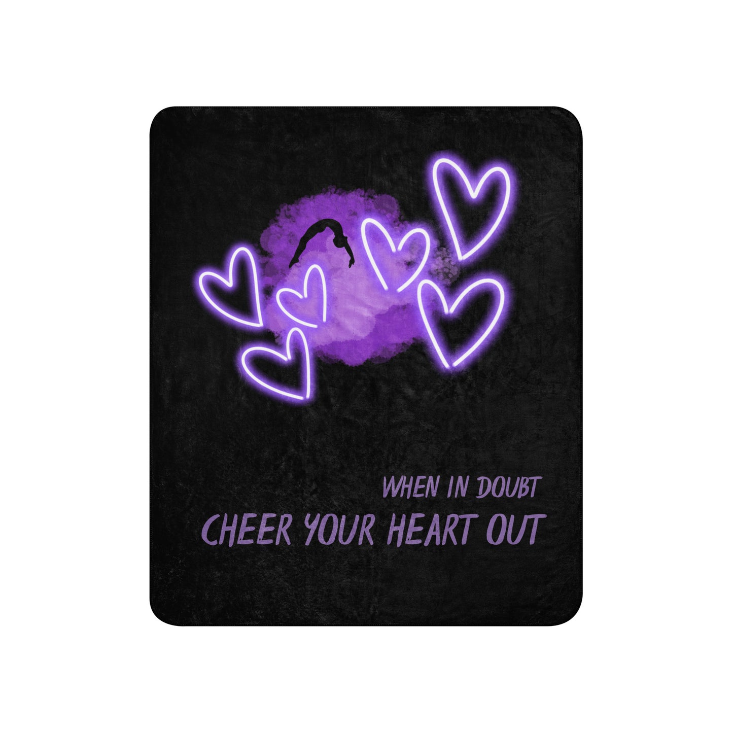 Purple Cheer Sherpa blanket