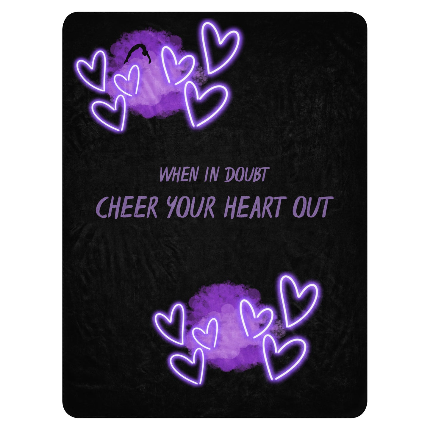 Purple Cheer Sherpa blanket