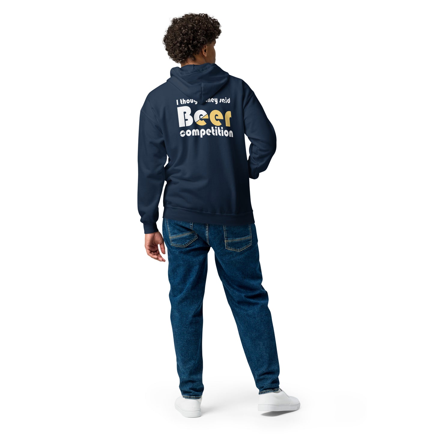 Cheer Dad "Beer Competition" Zip Hoodie