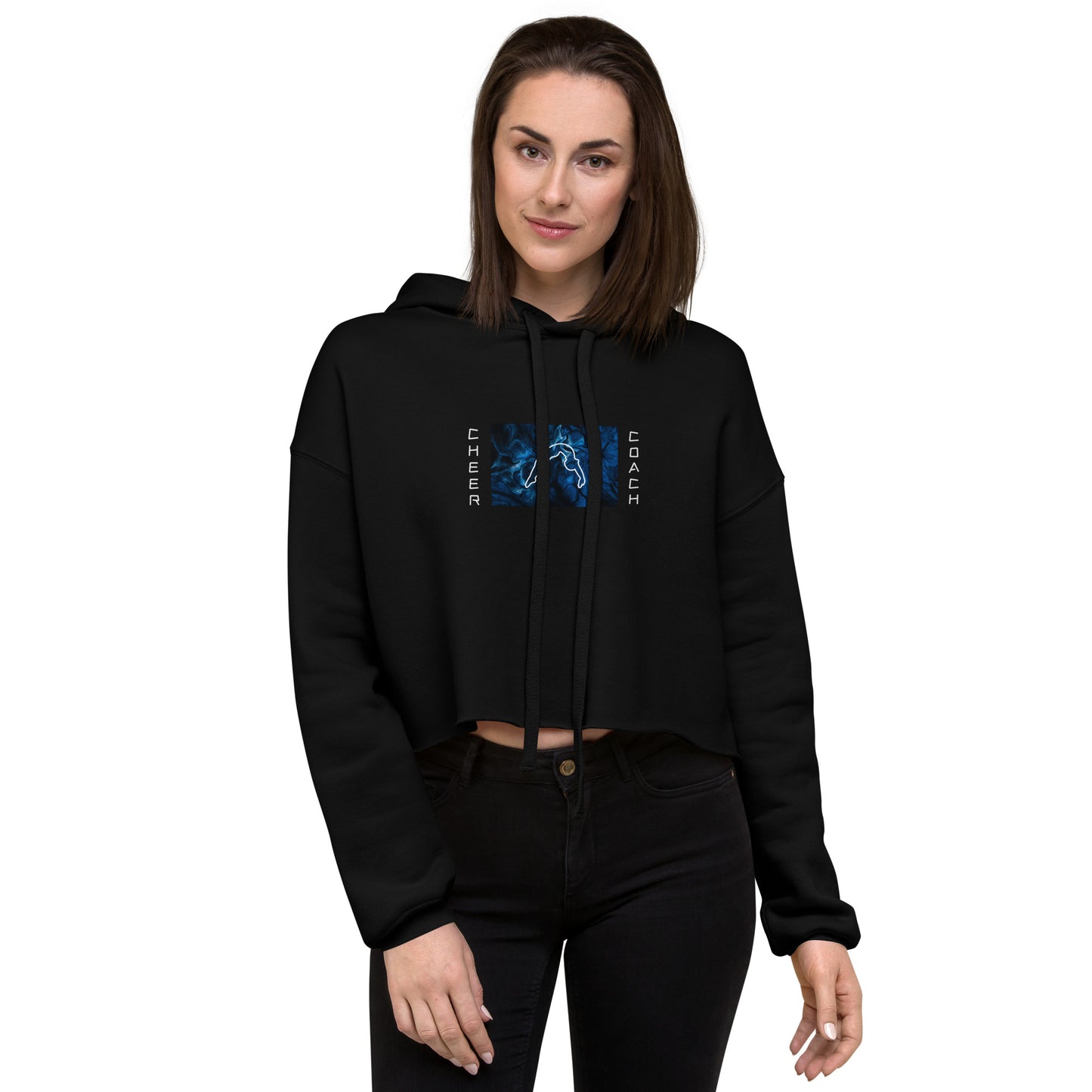 Blue Cheer Crop Hoodie