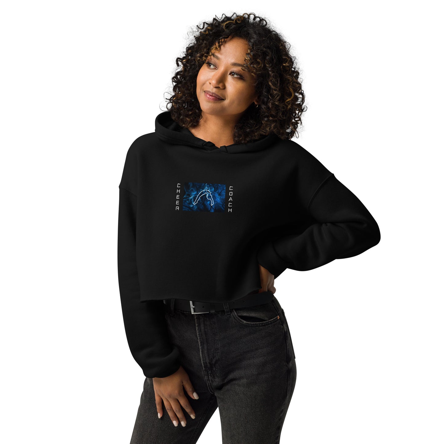 Blue Cheer Crop Hoodie