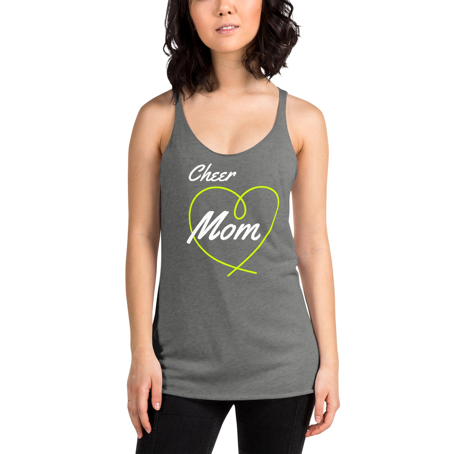 Neon Cheer Mom Racerback Tank