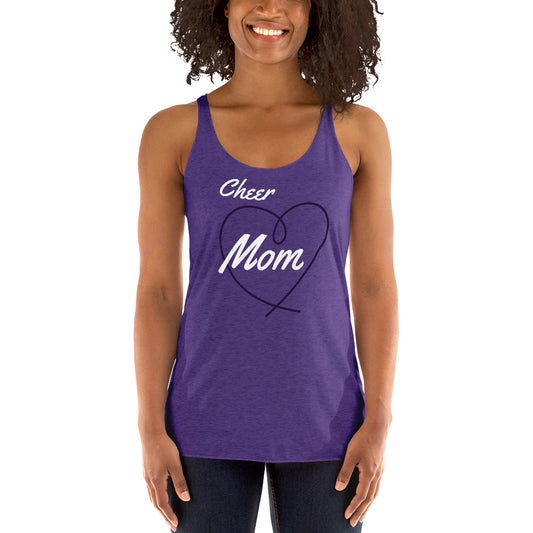 Purple Cheer Mom Racerback Tank