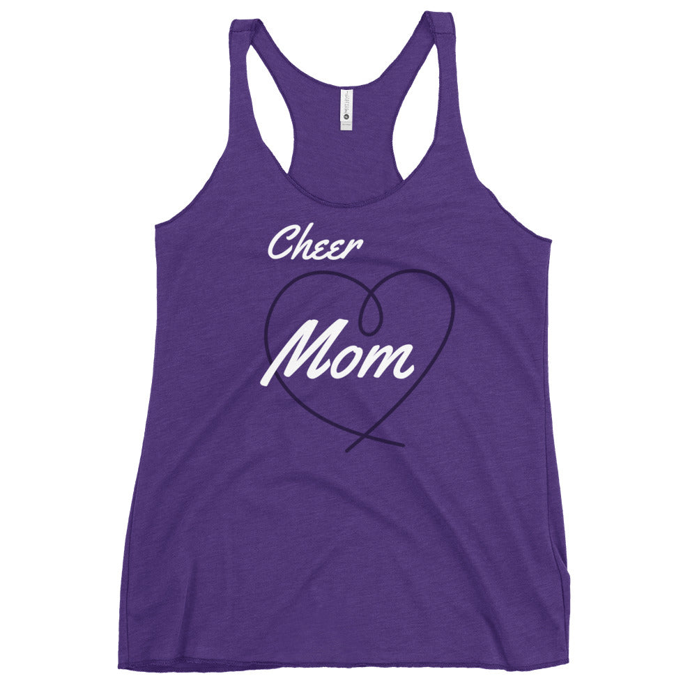 Purple Cheer Mom Racerback Tank